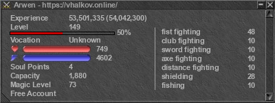 Signature for player Arwen