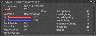 Signature for player Azura