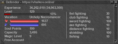 Signature for player Defendor