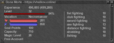 Signature for player Dona Morte