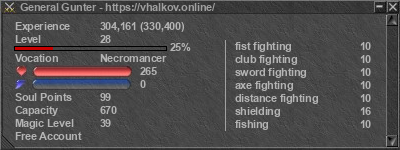 Signature for player General Gunter