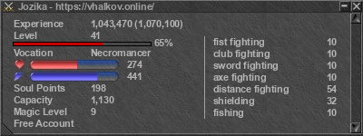 Signature for player Jozika