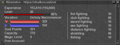 Signature for player Kilometro