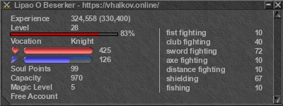 Signature for player Lipao O Beserker