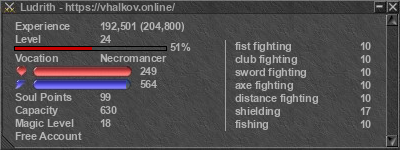 Signature for player Ludrith