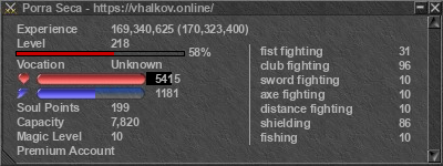 Signature for player Porra Seca