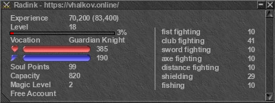 Signature for player Radink