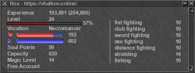 Signature for player Rox