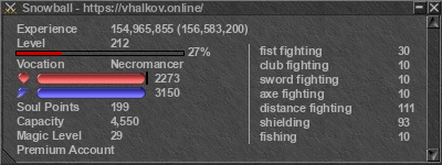 Signature for player Snowball