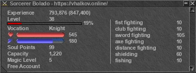 Signature for player Sorcerer Bolado