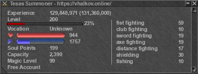 Signature for player Tesas Summoner