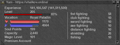 Signature for player Yum